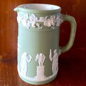 Wedgwood light sage green 5 inches tall vintage picture